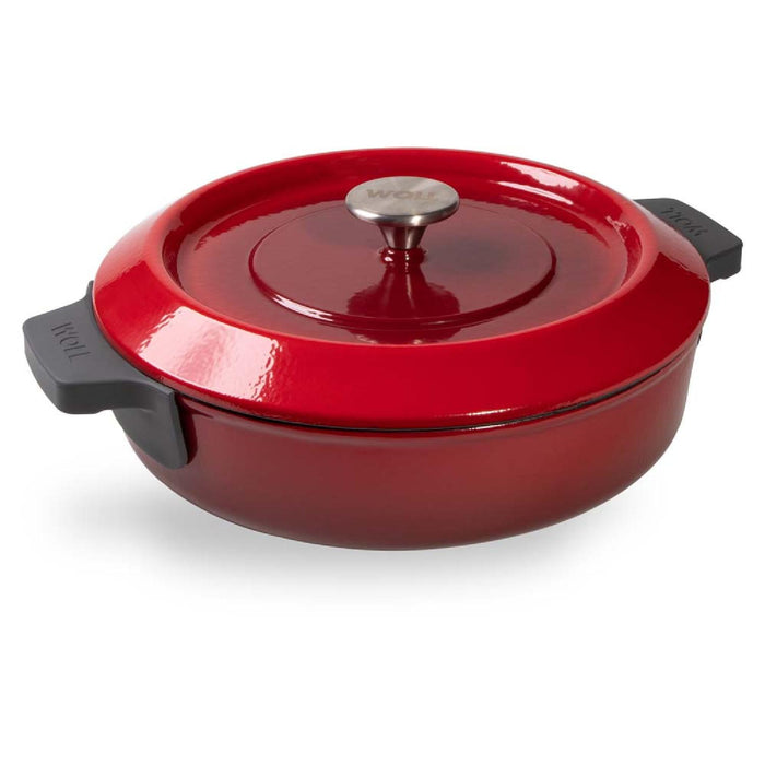 Woll, Iron, Kasserole mit Deckel, Chili Red Ø 28 cm, 7 cm hoch, 3,7 Liter