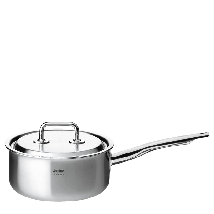 SPRING Stielkasserolle nieder Deckel BRIGADE PREMIUM 18cm