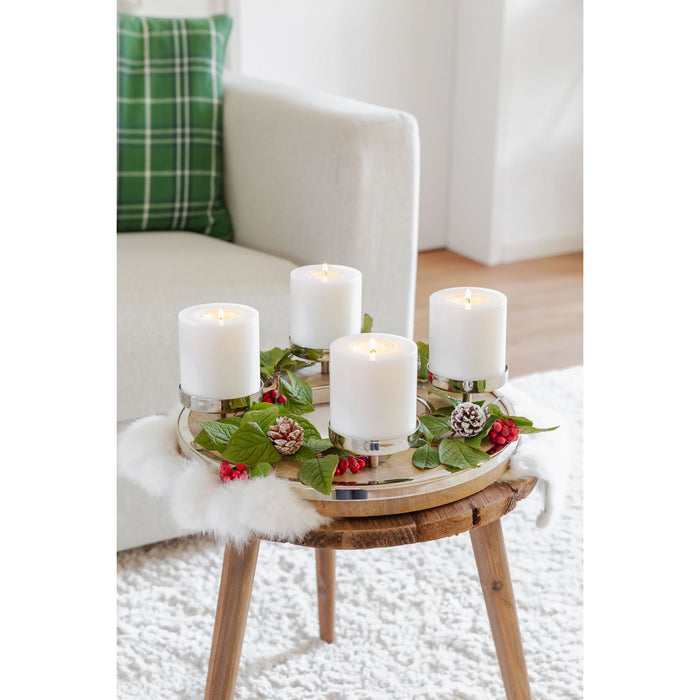 EDZARD Adventskranz Mangoholz Jale Ø 36cm