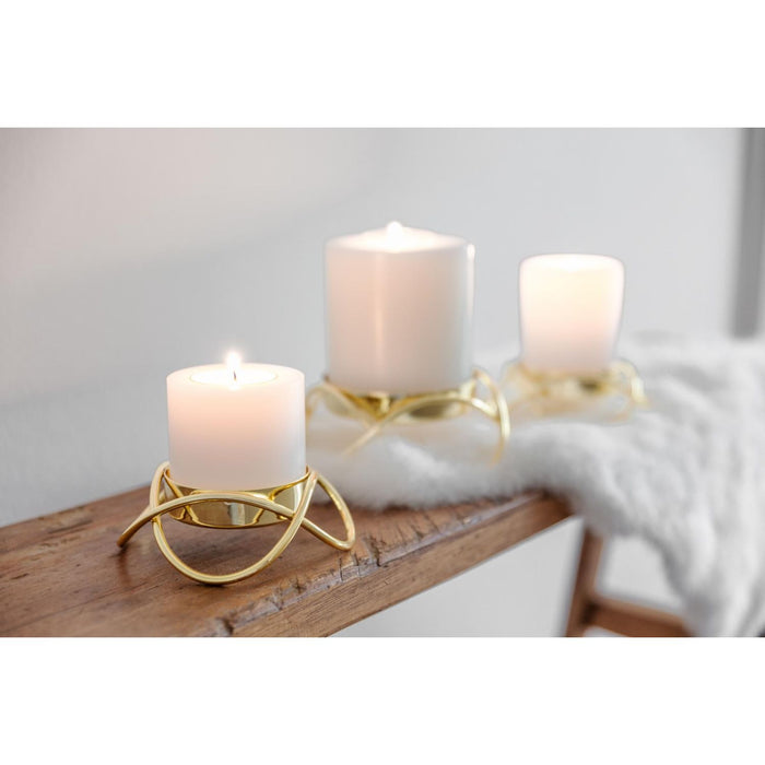 EDZARD 2er Set Kerzenhalter Bastia in gold H 4.5 cm