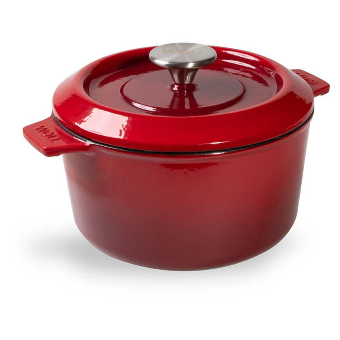 Woll, Iron, Topf mit Deckel, Chili Red Ø 24 cm, 11 cm hoch, 4,2 Liter