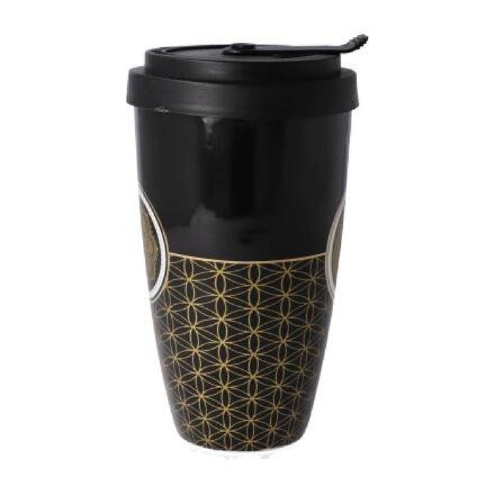 Goebel Yin Yang Lotus - " schwarz" - Mug To Go