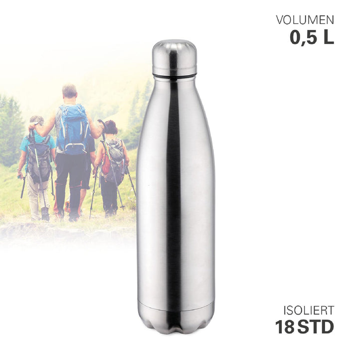 Weis Thermoflasche vakuum 500 ml Edelstahl