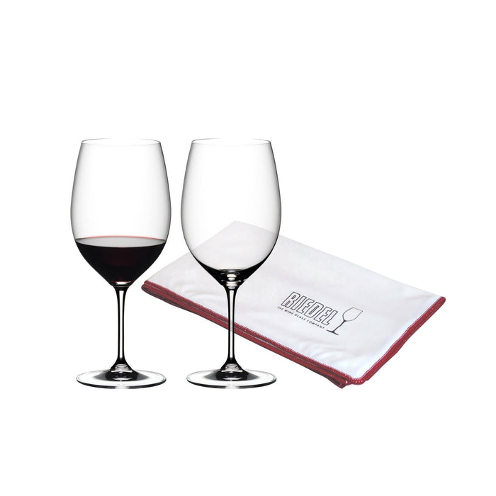 RIEDEL VINUM CABERNET SAUVIGNON/MERLOT 2 + 1 GESCHENKSET + POLIERTUCH