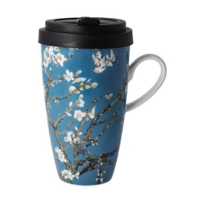 Goebel Vincent van Gogh Mandelbaum blau Künstlertasse mit Deckel