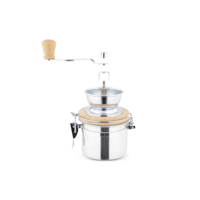 Weis Kaffeemühle Edelstahl / Holz mit Keramikmahlwerk