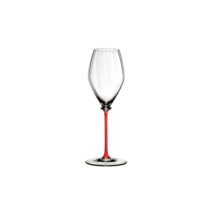 RIEDEL Fatto A Mano Performance Champagnerglas - Roter Stiel