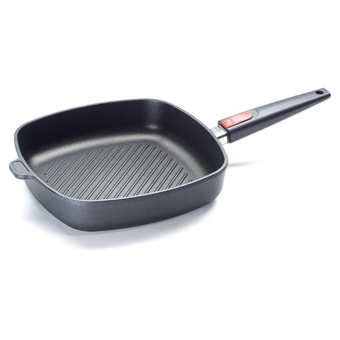 Woll, Nowo Titanium, Guss-Steakpfanne, viereckig, AS 28 x 28 cm, 6,5 cm hoch mit Rillen
