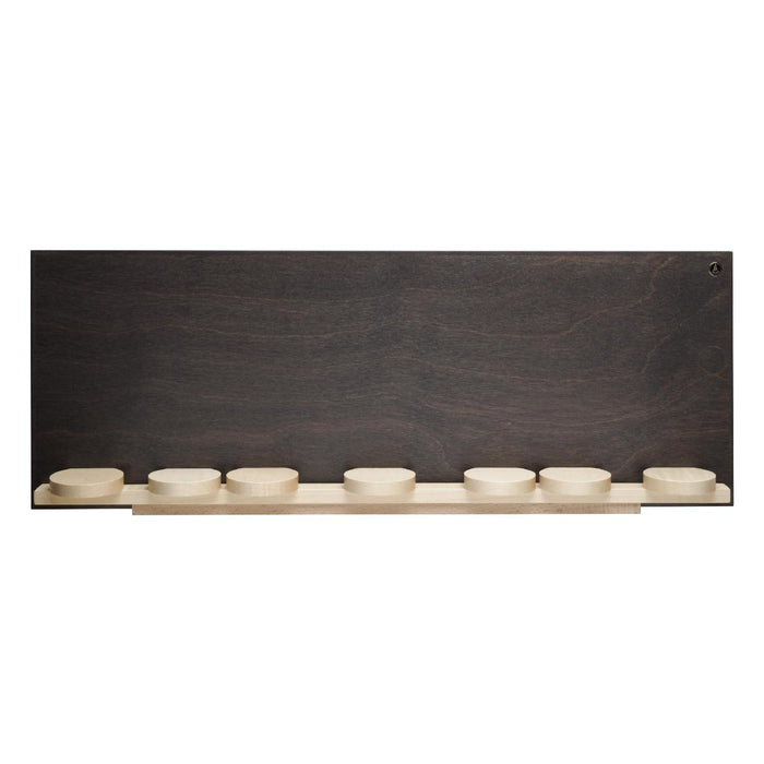 Wendt & Kühn Wandpräsentation mit sieben Schiebetellern, groß, dunkel 50 x 18 x 5,5 cm