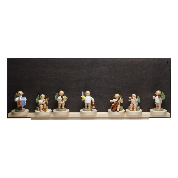 Wendt & Kühn Wandpräsentation mit sieben Schiebetellern, groß, dunkel 50 x 18 x 5,5 cm