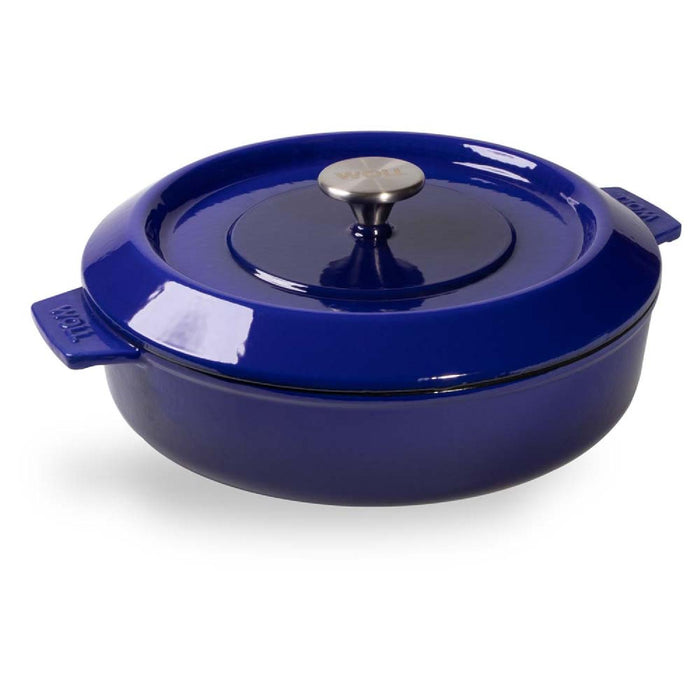 Woll, Iron, Kasserole mit Deckel, Cobalt Blue Ø 28 cm, 7 cm hoch, 3,7 Liter