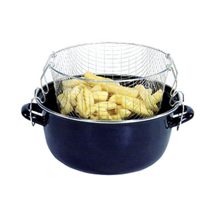 Pommes Frites Topf emailliert