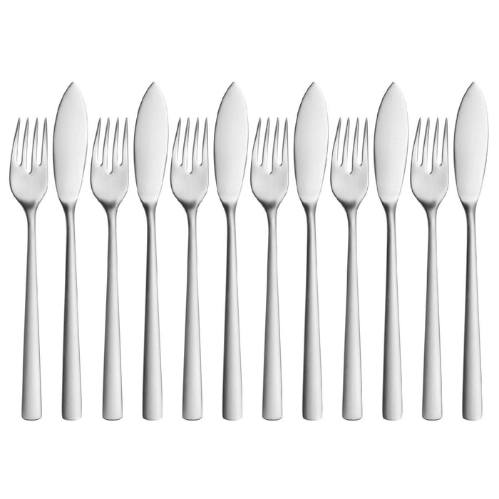 WMF Fischbesteck-Set 12-teilig Corvo Cromargan protect®