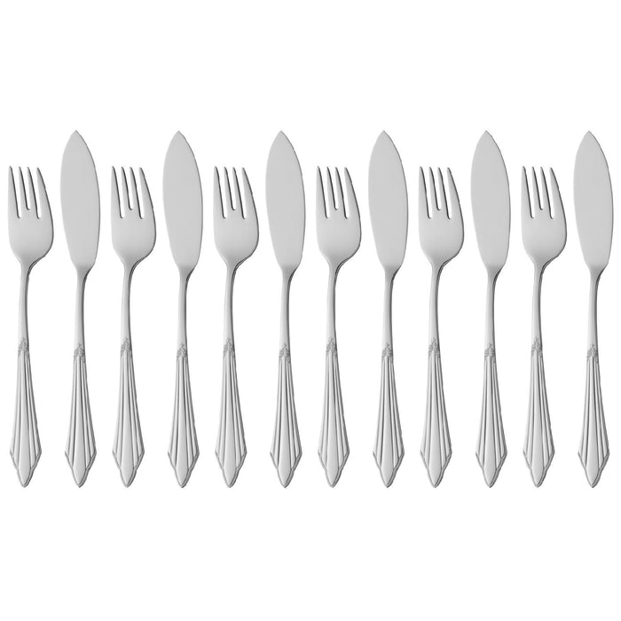 WMF Fischbesteck-Set Fächer, 12-teilig