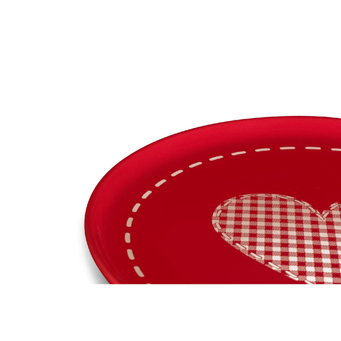 Frühstücksteller Herz 19cmØ Happymix Weihnachten Rot