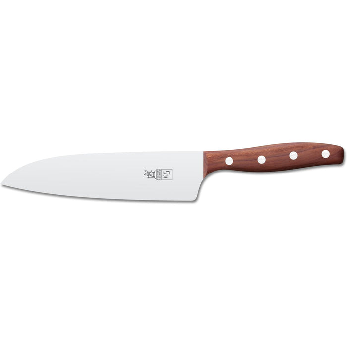 Windmühlenmesser Kochmesser, "K 5", Härte HRC 60 rostfrei, blaugepließtet, Griff Pflaume in Geschenkset-Verpackung K-Serie