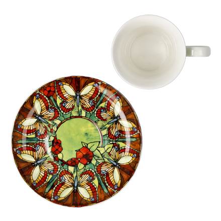 Goebel Louis Comfort Tiffany Tiffany -Schmetterlinge - Espressotasse
