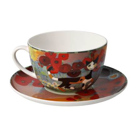 Goebel Rosina Wachtmeister Lestate in giardino Milchkaffeetasse