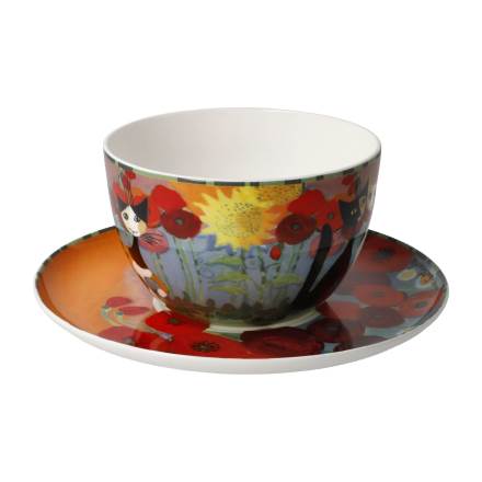 Goebel Rosina Wachtmeister Lestate in giardino Milchkaffeetasse