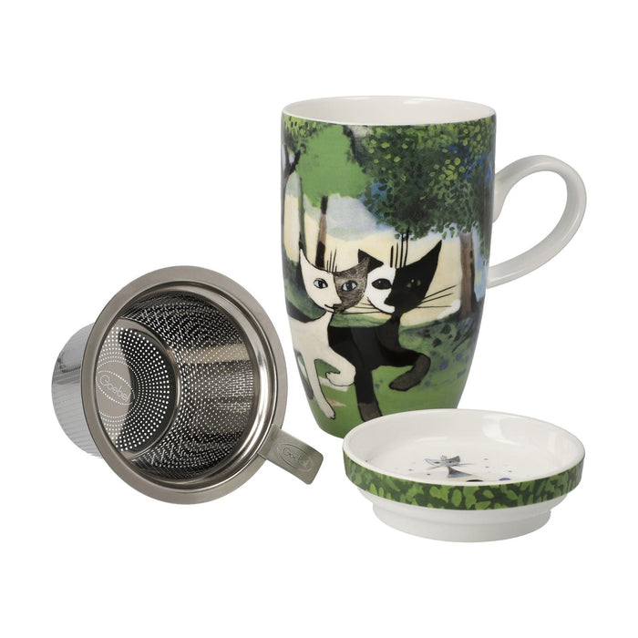 Goebel Una passeggiata nel verde Teetasse mit Deckel und Sieb