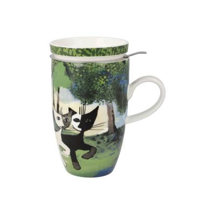 Goebel Una passeggiata nel verde Teetasse mit Deckel und Sieb
