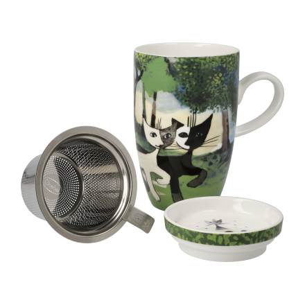 Goebel Una passeggiata nel verde Teetasse mit Deckel und Sieb