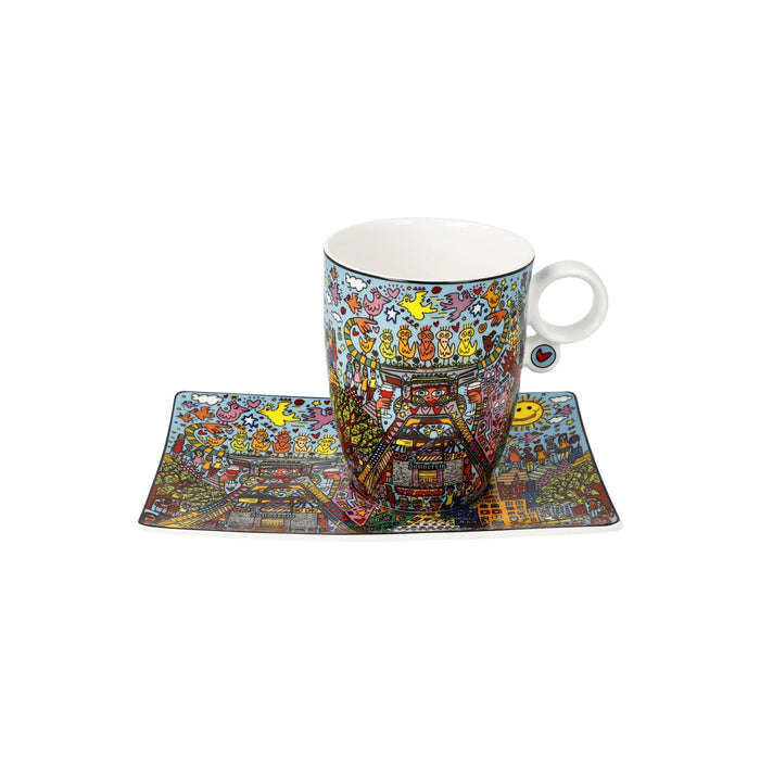 Goebel Rizzi  Remenber those Cool Coal Days Künstlertasse mit Untertasse