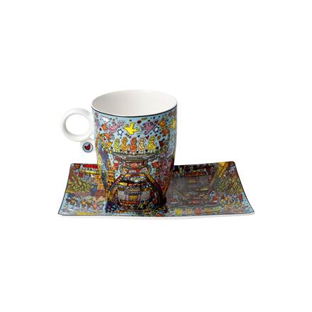 Goebel Rizzi  Remenber those Cool Coal Days Künstlertasse mit Untertasse
