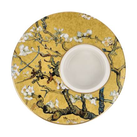 Goebel Vincent van Gogh  Mandelbaum Gold Kerzenhalter