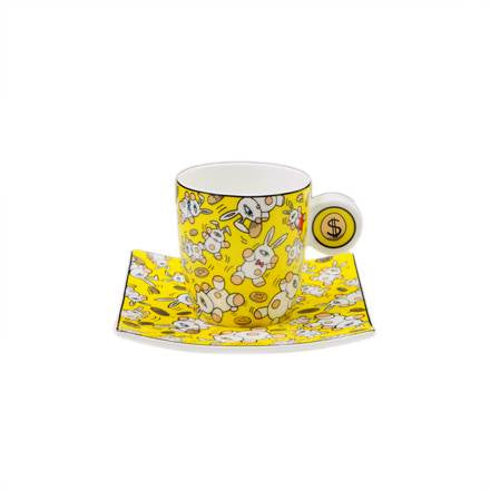 Goebel Mauro Bergonzoli  Magic Bunny Gold Espressotasse