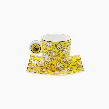 Goebel Mauro Bergonzoli  Magic Bunny Gold Espressotasse