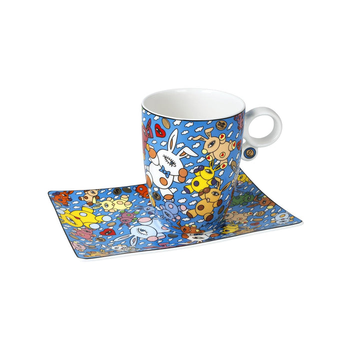 Goebel Mauro Bergonzoli Magic Bunny Explosion Künstlertasse mit Untertasse