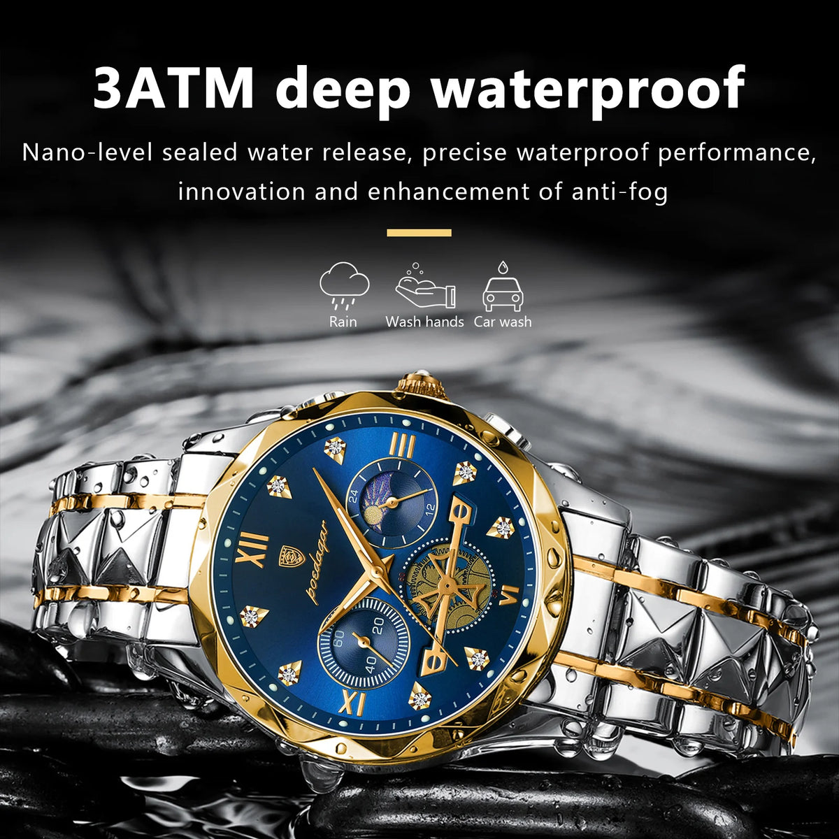 Montre Homme Acier, Chronographe