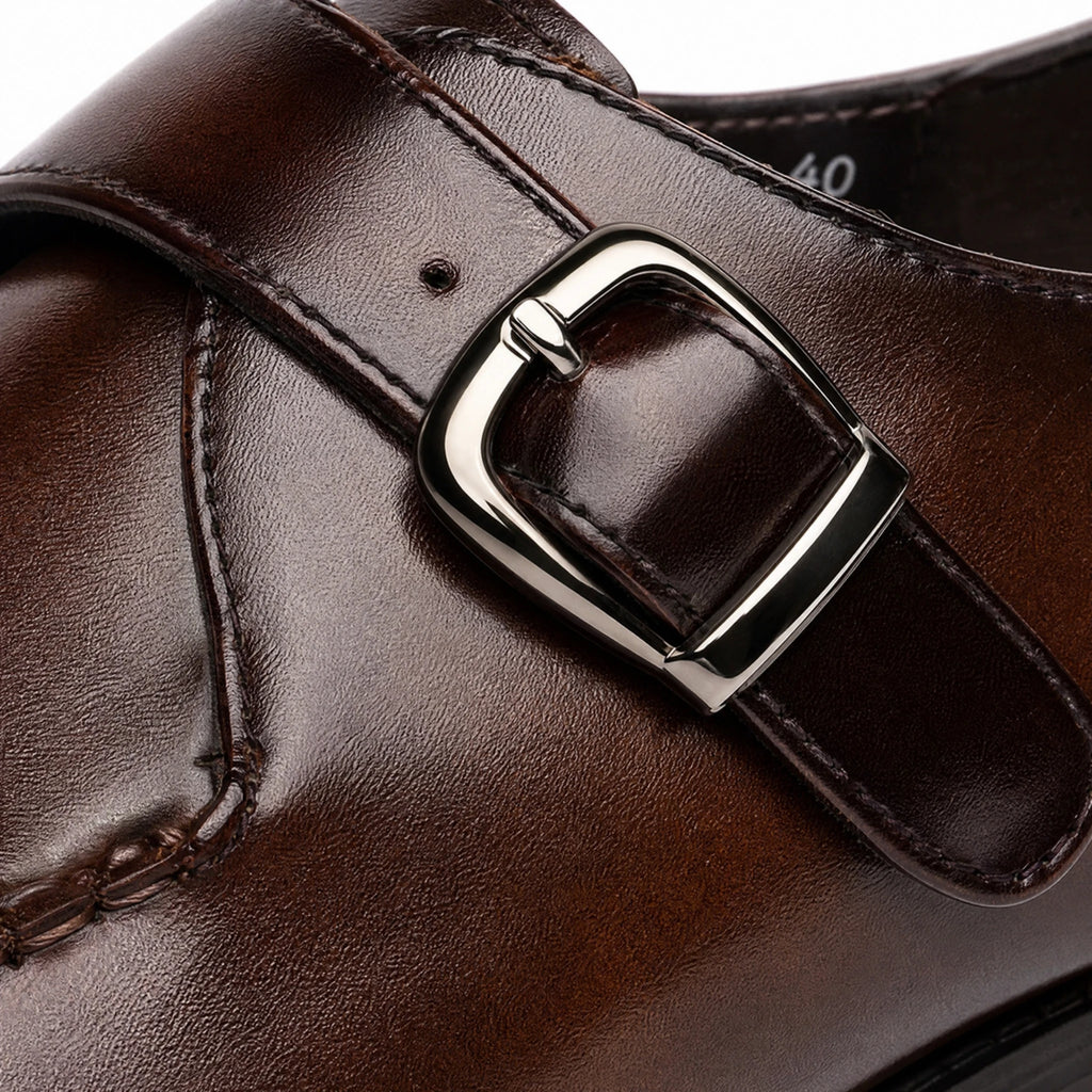 Chaussure vintage allure unique - close-up détail matière