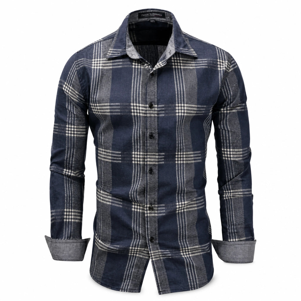 Chemise à Carreaux Manches Longues Homme Année 80 - image principale