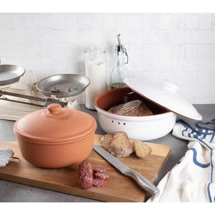 Brot-Back-Topf rund terracotta Römertopf