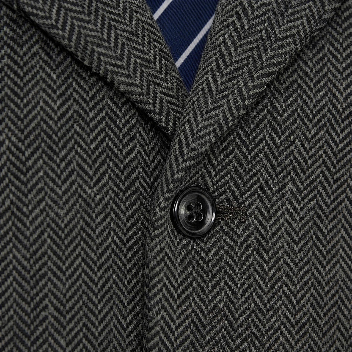 Gilet de costume slim à revers vintage - close-up détail matière