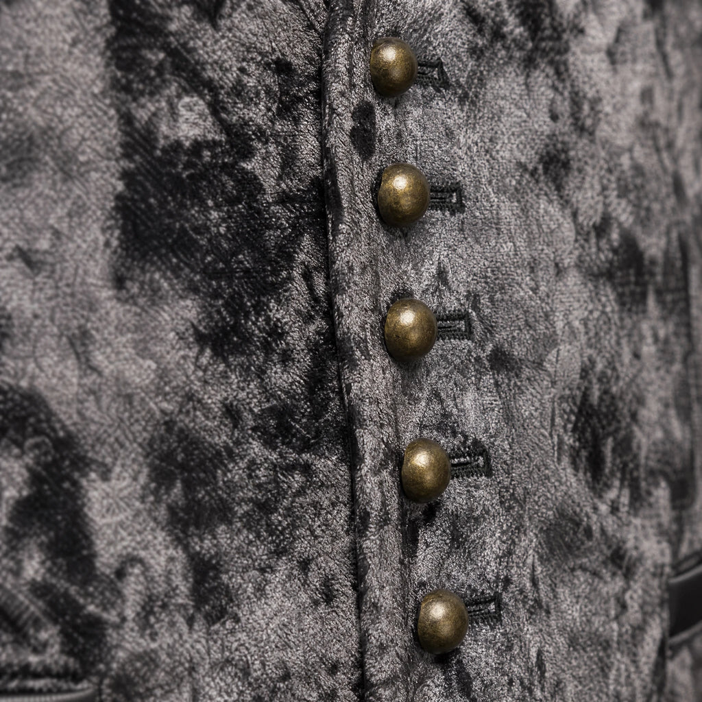 Gilet sans manches homme vintage à motifs - close-up détail matière