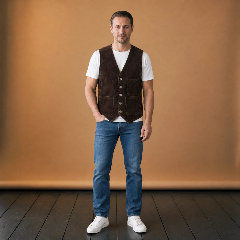 Gilet vintage en velours côtelé - VETEMENT Studio HOMME