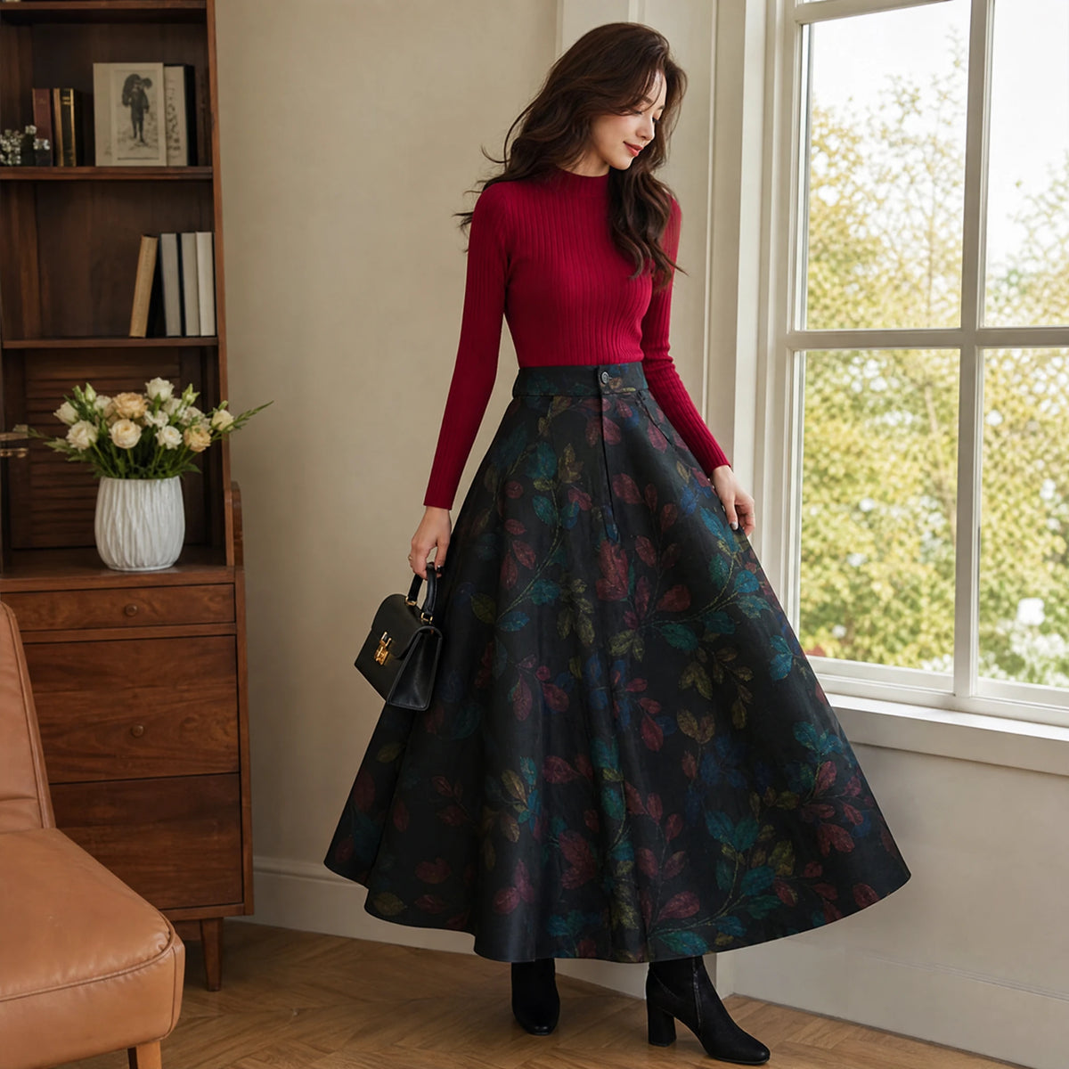 Jupe Longue Fluide Hiver Vintage - Utilisation GLOBALE