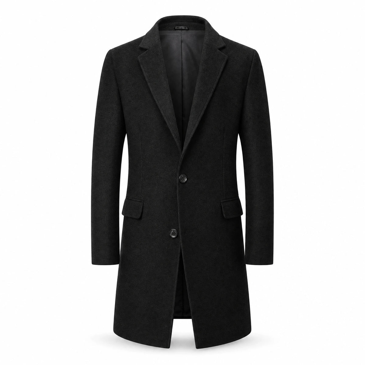 Manteau mi-long à revers vintage pour homme - image principale