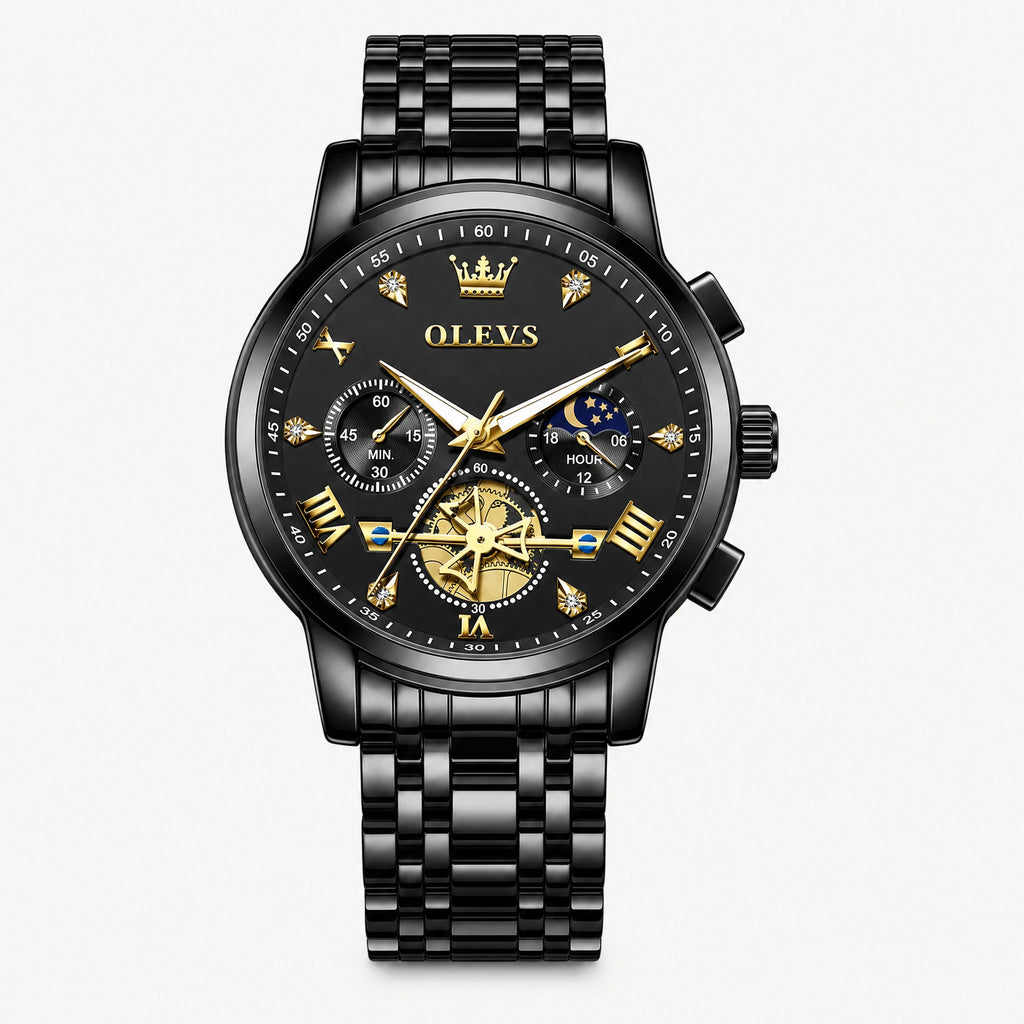 Montre Vintage Tendance - Tout Noir