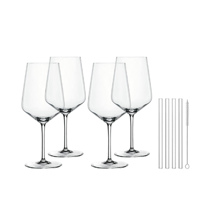 Cocktail/Spritz Set/4 + 4 Glastrinkhalme 7608/8tlg Tastes Good