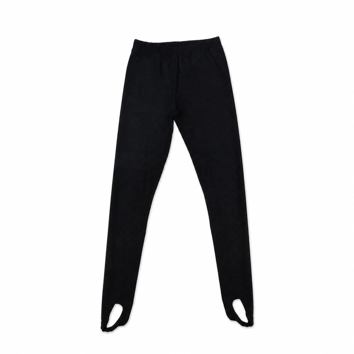 Pantalon Fuseau Femme à Passe-Pieds Noir ou Blanc - image principale