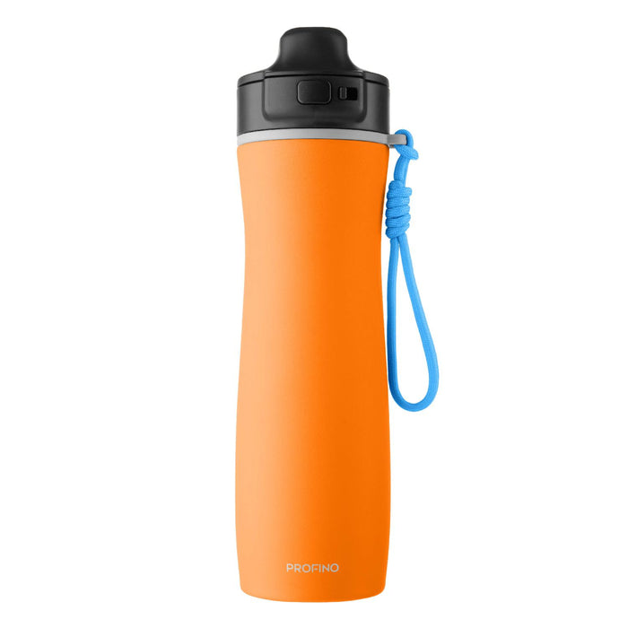 PROFINO Sport-Flasche Active, 600 ml, Edelstahl, orange
