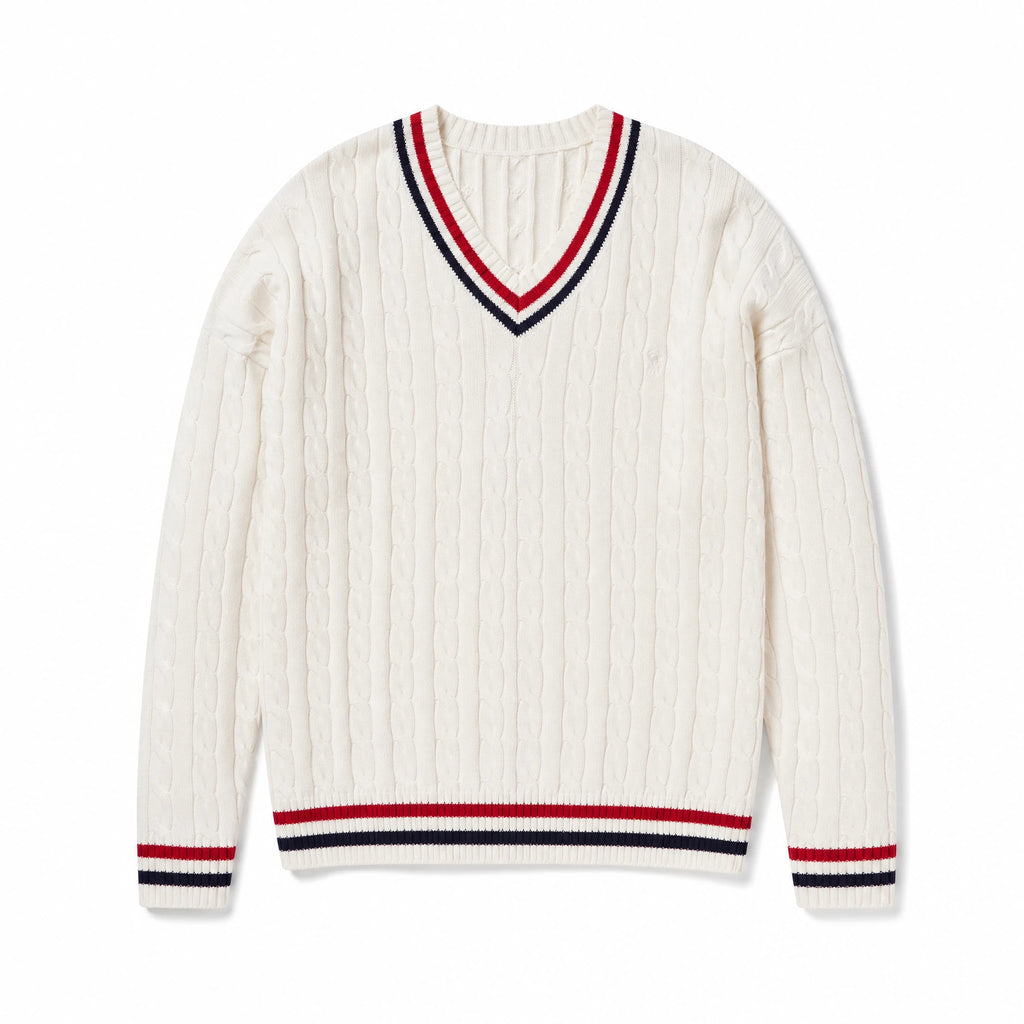 Pull en V Tennis Vintage Homme - image principale