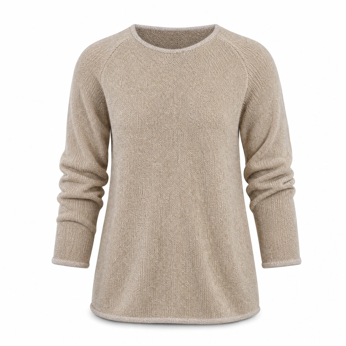 Pull style rétro en tricot à col rond - image principale