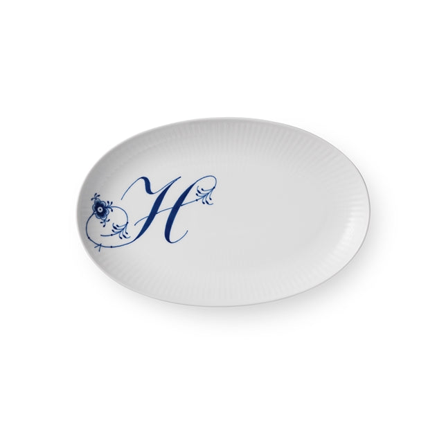 Royal Copenhagen Alphabet Oval Asiette, H, 23,5 cm