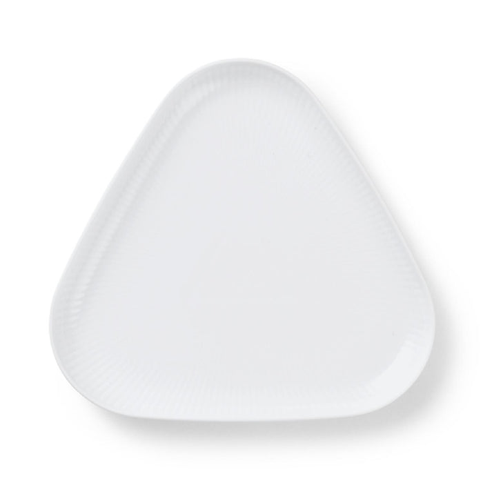 Royal Copenhagen White Fluted Dreiecksschale 23cm