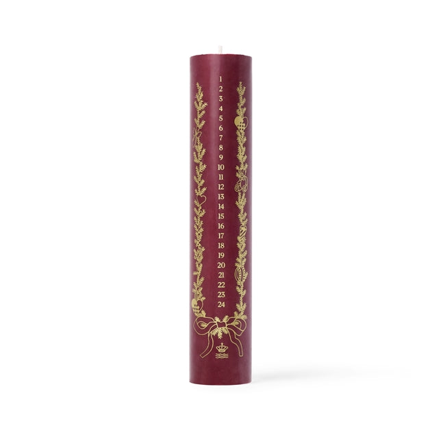 Royal Copenhagen Star Fluted Adventskerze, Rot, 25 cm